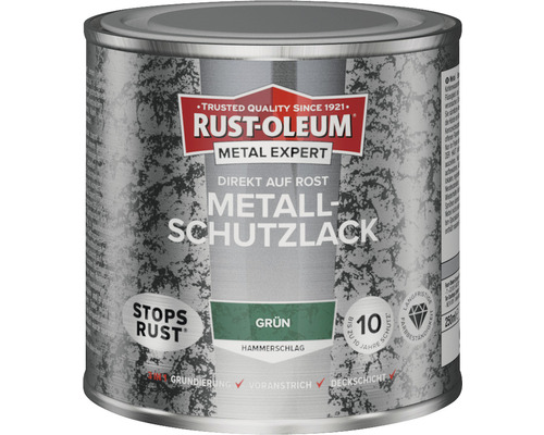 RUST OLEUM METAL EXPERT Metallschutzlack Hammerschlag grün 250 ml