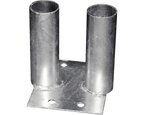 Mobilzaunplatte für Bauzäune Stahl verzinkt 130x160 mm
