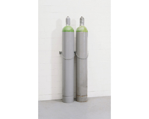 Gasflaschen-Wandhalter WH 230-S für 2 Gasflaschen bis max Ø 230 mm Stahl verzinkt