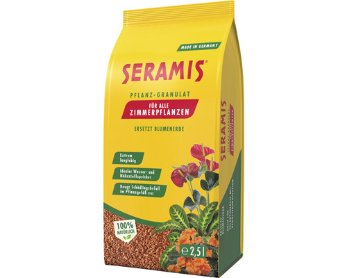 Seramis 2,5 Liter Pflanz-Granulat für Zimmerpflanzen ersetzt Blumenerde Pflege 