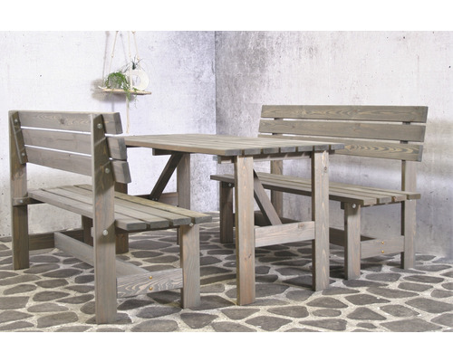 Bierzeltgarnitur Gartenmöbelset SenS-Line garden furniture 6 -Sitzer bestehend aus: 2x Bänke, Tisch Holz Holz