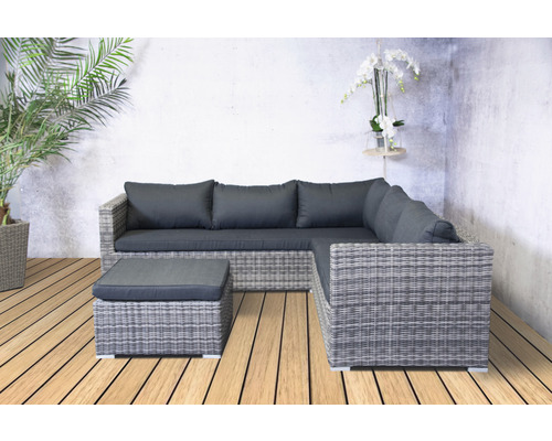 Loungeinsel SenS-Line garden furniture Gerona Loungesofa 228 x 228 x 90 cm Polyester grau