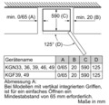 Kühl- und Gefrierkombination Bosch KGN36NLEB BxHxT 60 x 186 x 66 cm Kühlteil 216 l Gefrierteil 89 l