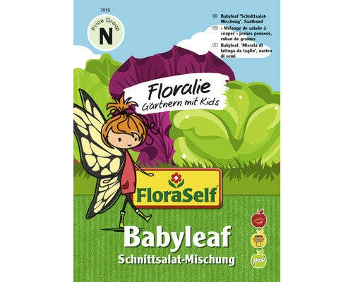 Gemüsesamen FloraSelf Floralie-Gärtnern mit Kids Schnittsalat/Pflücksalat 'Baby Leaf Mix'-0
