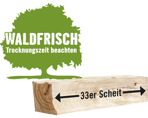 Kaminholz Brennholz HORNBACH FORST Buchen, Eiche, Esche, Robinie lose 1 Schüttraummeter ca. 28-33 cm, waldfrisch