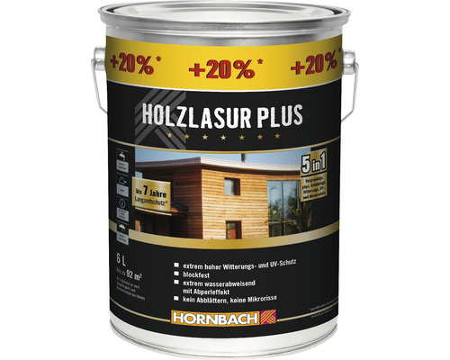HORNBACH Holzlasur Plus farblos 6 L