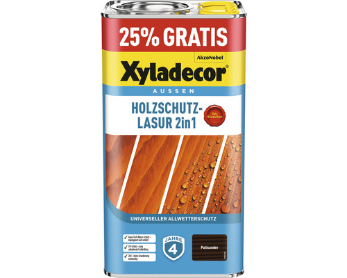 XYLADECOR Holzschutzlasur palisander 4+1 L (+25%) gratis-0
