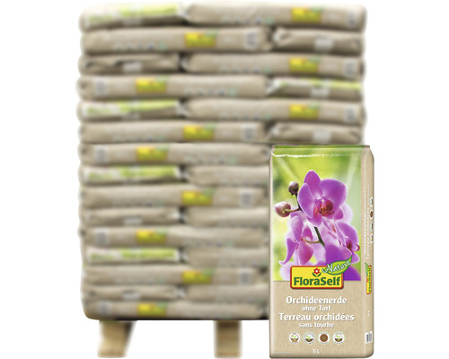 Orchideenerde FloraSelf Nature (90 Sack x 5 Liter = 0,45 m³) 1 Palette