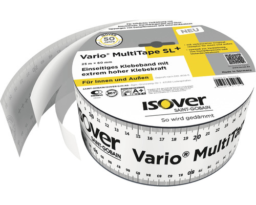 ISOVER Klebeband Vario® MultiTape SL+ mit einseitigen Streifen für innen und aussen 25 m x 60 mm-0