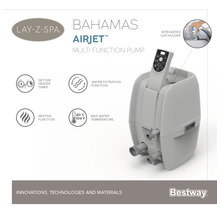 Aufblasbarer Whirlpool Bestway® LAY-Z-SPA® Whirlpool Bahamas AirJet™ mit 120 Luftdüsen, Multifunktionspumpe, integrierte Heizfunktion und abschließbare Thermoabdeckung grau-thumb-19