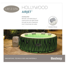 Aufblasbarer Whirlpool Bestway® LAY-Z-SPA® Hollywood AirJet™ mit 140 Luftdüsen, Multifunktionspumpe, integrierte Heizfunktion, abschließbare Thermoabdeckung und LED-Beleuchtung schwarz-thumb-20