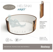 Aufblasbarer Whirlpool Bestway® LAY-Z-SPA® Whirlpool Helsinki AirJet™ mit 180 Luftdüsen, Multifunktionspumpe, integrierte Heizfunktion und abschließbare Thermoabdeckung braun-thumb-42