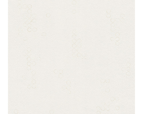 Vliestapete 37763-2 Attractive Kreise creme weiß