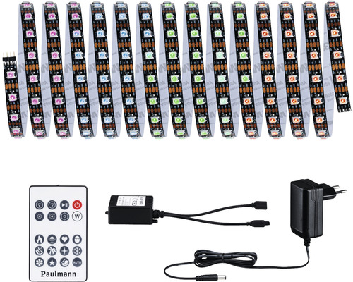 Betriebsfertiger Entertain LED Stripe 5,0 m Dynamic RGB Farbwechsel 300 LED´s mit Memoryfunktion + Fernbedienung 12V