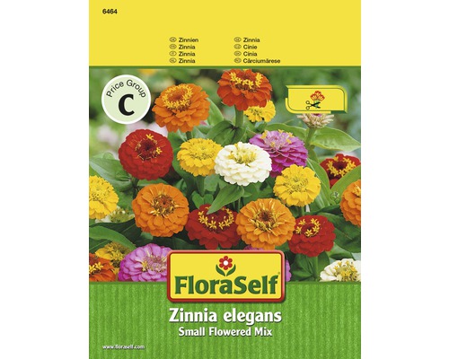 Zinnie 'Small Flowered Mix' FloraSelf samenfestes Saatgut Blumensamen-0