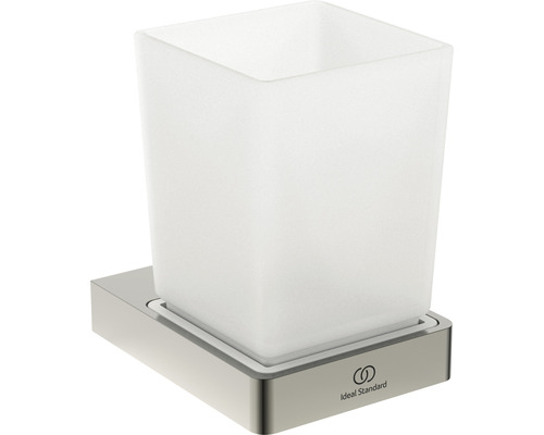 Zahnputzbecher Ideal Standard Conca Cube silver storm T4504GN-0