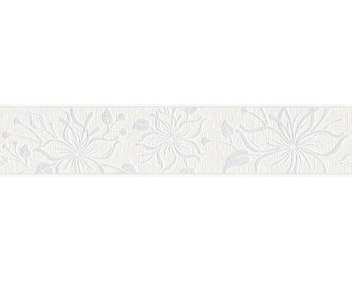 Bordüre selbstklebend 3466-36 Only Border Blume weiß 5 m x 13 cm-0