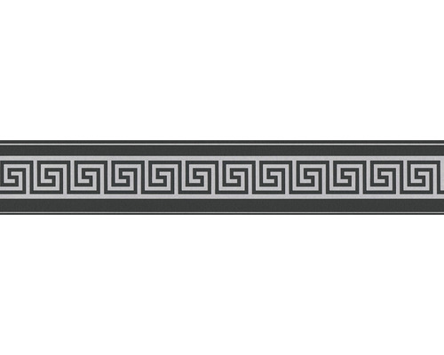 Bordüre selbstklebend 3839-21 Only Border Geometrisch schwarz silber 5 m x 10 cm-0