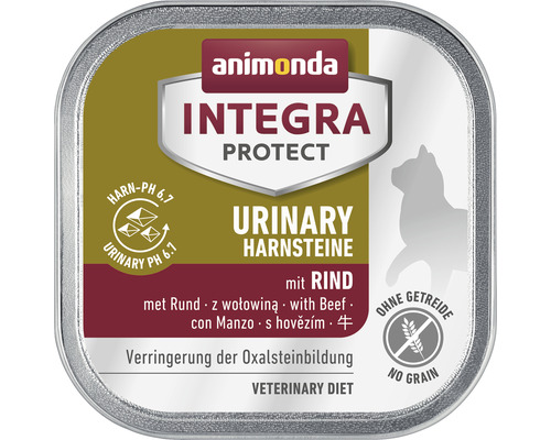 Katzenfutter nass animonda Integra Protect Urinary Oxalstein Rind 1 Pack 16x100 g-0