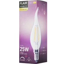 FLAIR LED Kerzenlampe dimmbar CL35 E14/2,2W(25W) 250 lm 2700 K warmweiß klar Windstoß Kerzenlampe-thumb-3