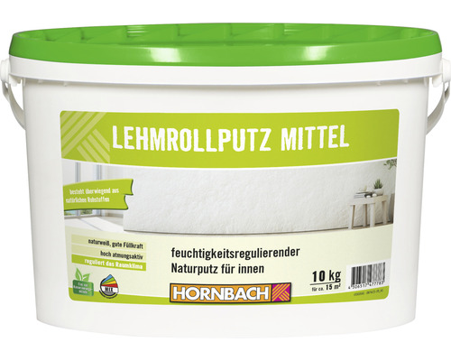 HORNBACH Lehmrollputz konservierungsmittelfrei weiß 10 kg