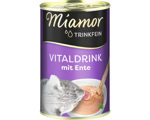 Katzengetränk Miamor Trinkfein Vitaldrink mit Ente 1 Pack 24x135 ml