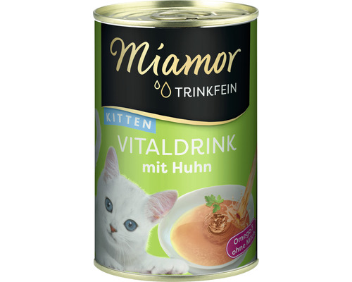 Katzengetränk Miamor Trinkfein Vitaldrink Kitten mit Huhn 1 Pack 24x135 ml
