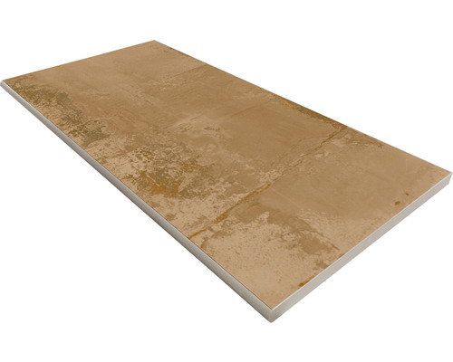 Poolumrandung Beckenrandstein Metallic Corten Brown Rundform 30 x 60 cm