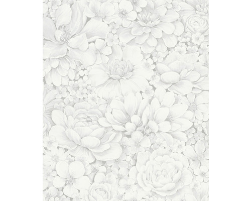 Vliestapete 33952 Botanica Floral weiß grau-0