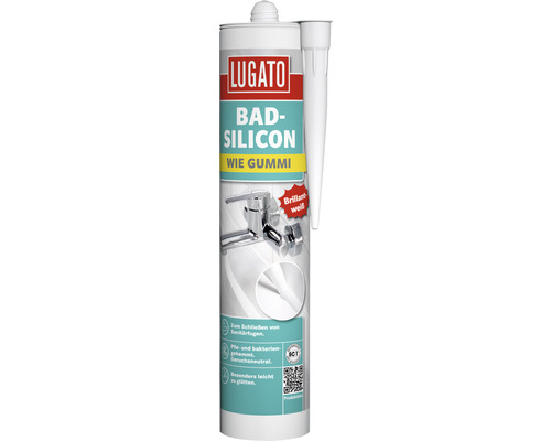 Lugato Bad-Silikon Wie Gummi brillantweiß 310 ml