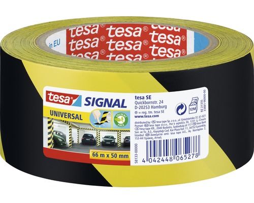 Tesa Markierklebeband Universal gelb schwarz 5 cm x 60 m