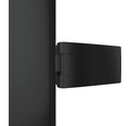 Duschtür mit Seitenwand SCHULTE TouraPlus 100 x 100 cm Profilfarbe schwarz Klarglas mit Schmutzabweisende Glasbeschichtung