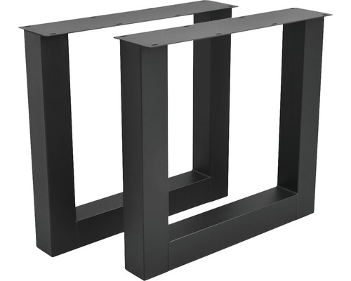 Tischgestell Buildify U Rohstahl lackiert 1 Set = 2 Stück 720x780 mm-0