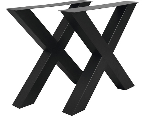 Tischgestell Buildify X Rohstahl lackiert 1 Set = 2 Stück 720x780 mm-0