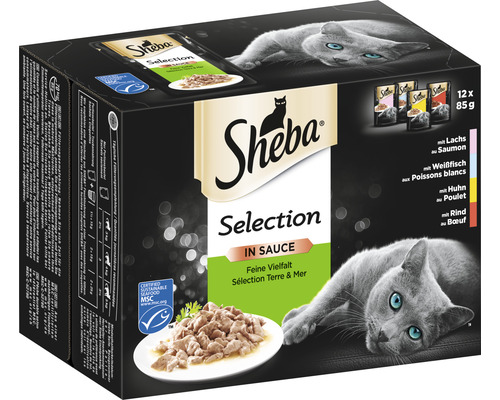 Katzenfutter nass Sheba Multipack Selection Feine Vielfalt 12x85 g