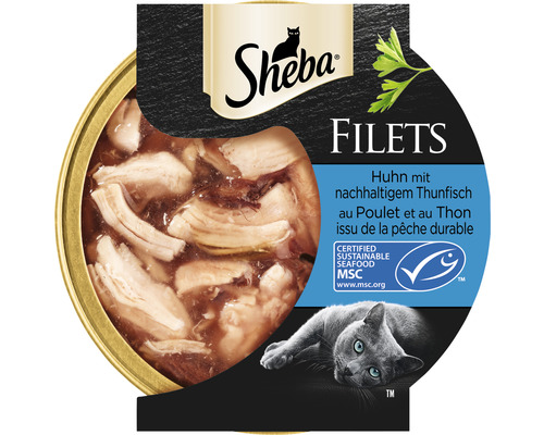 Katzenfutter nass Sheba Filets mit Huhn & Thunfisch 60 g