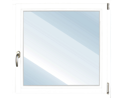 ARON Basic Holzfenster Kiefer lackiert RAL 9016 verkehrsweiß 750x750 mm DIN Rechts-0