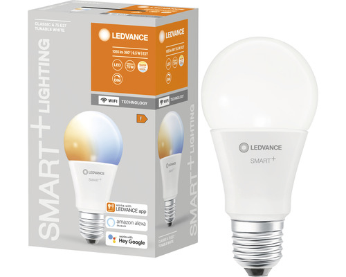 Ledvance Smart WIFI LED-Lampe dimmbar A75 E27/9,5W (75W) matt 1055 lm 2700- 6500 K warmweiß- tageslichtweiß