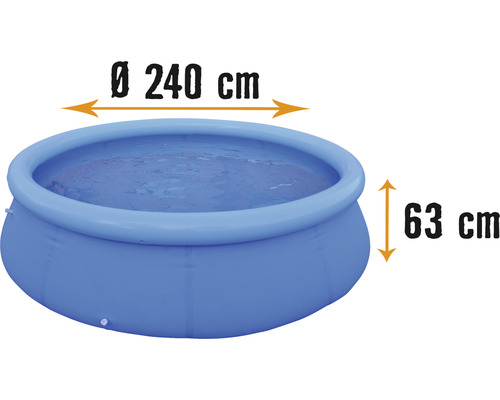 Aufstellpool Fast-Set-Pool rund Ø 240x63 cm ohne Zubehör blau-0