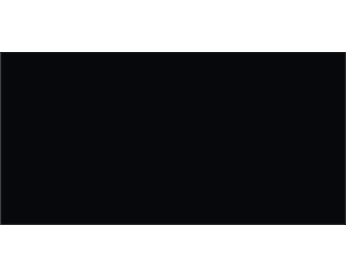 Steingut Metrofliese Trend 7,5 x 15 cm schwarz glänzend