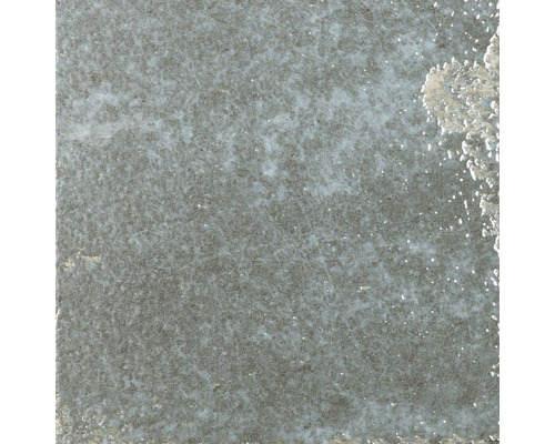 Steingut Metrofliese Alma 15 x 15 cm grau glänzend