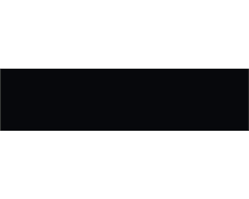 Steingut Metrofliese Trend 7,5 x 30 cm schwarz glänzend
