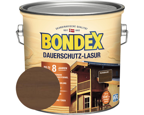 BONDEX Dauerschutz-Lasur nussbaum 2,5 l