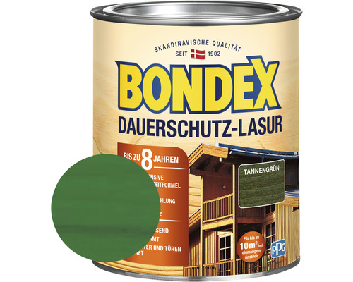 BONDEX Dauerschutz-Lasur tannengrün 750 ml