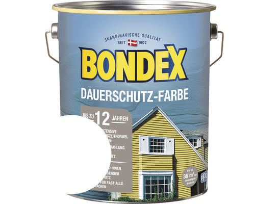 BONDEX Holzfarbe-Dauerschutzfarbe schneeweiß 4,0 L