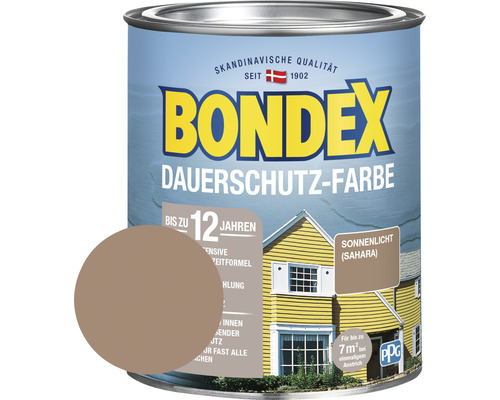 BONDEX Holzfarbe-Dauerschutzfarbe sahara 750 ml
