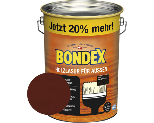 BONDEX Holzlasur rio palisander 4,8 l (20 % Gratis!)