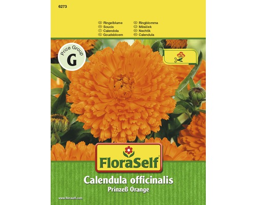 Ringelblume 'Prinzeß Orange' FloraSelf samenfestes Saatgut Blumensamen-0