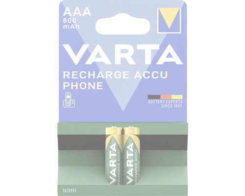 Varta Accu Batterie T398 800 mAh AAA Micro 2 Stück