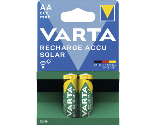 Varta Solar Akku-Batterie AA Mignon 800 mAh 2 Stück